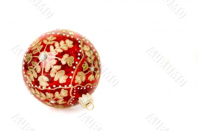 christmas ball with flake pattern