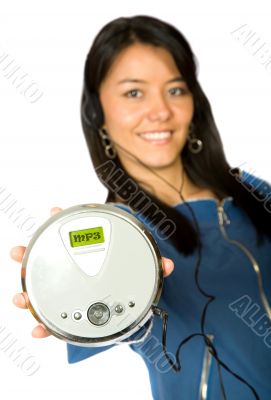 girl listening to mp3 music girl listening to mp3 music