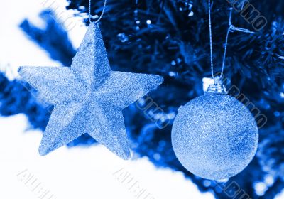 christmas star and ball christmas star and ball