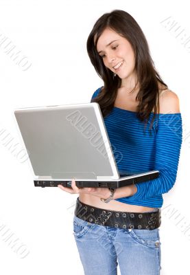 browsing on a laptop