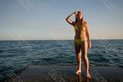 girl and sea girl and sea