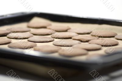 Cookies on a baking pan
