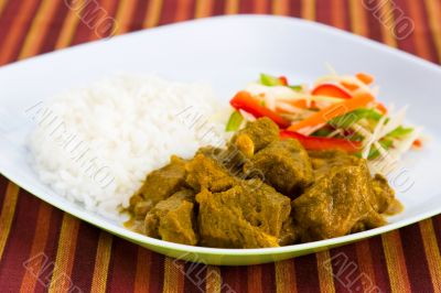 Goat Curry with Rice - Caribbean Style Goat Curry with Rice - Caribbean Style
