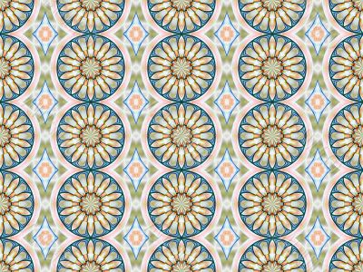 Digital Abstract Background - Mandala rows