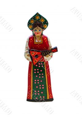 Female Christmas Musician With Clipping Path