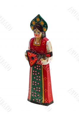 Female Christmas Musician With Clipping Path