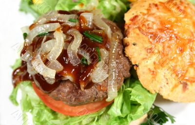 Gourmet Burger With Steak Sauce