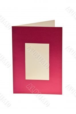 Isolated Blank Greeting Card With Window