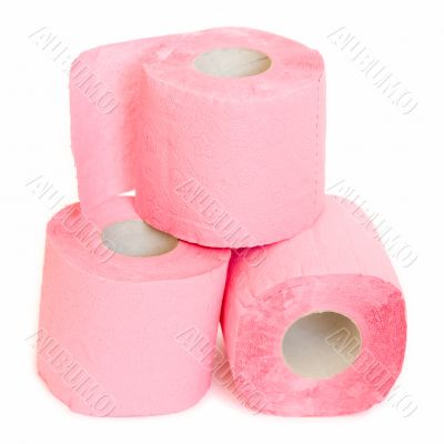 Pink toilet paper