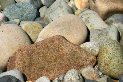 Beach rocks, rounded pebbles