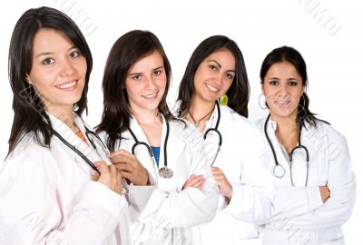 medical team with females only