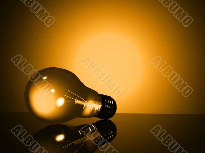 yellow light bulb