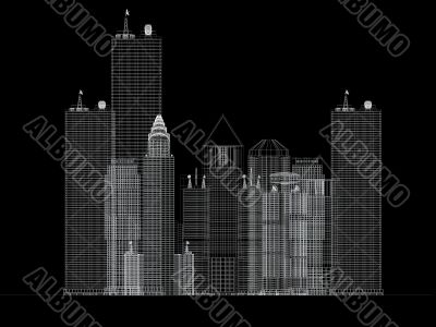 architecture blueprint of corporate buildings