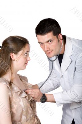 doctor examining a patient