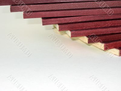 Softcover books with red spines Softcover books with red spines