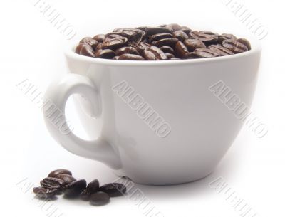 Cup of coffee beans