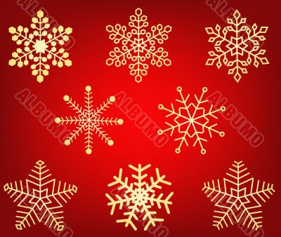 Snowflakes vector design decor illustration