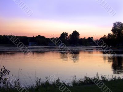 Sunset on a lake