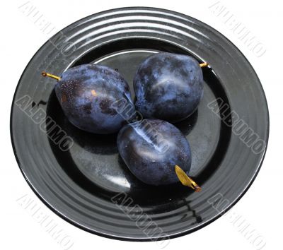 Plums served at Black Japanese plate 2