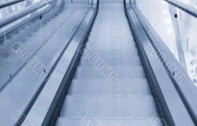 Escalators in trade center