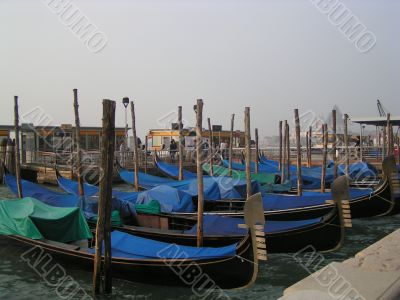 Venice, channel, gondolas