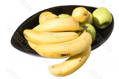 Served bananas, pears and apples 7