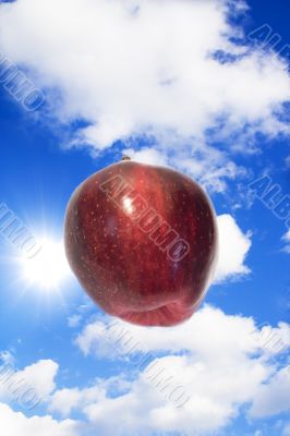 Apple in iced sky