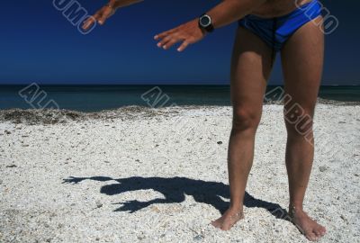 The man and his shadow