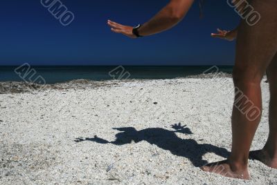 The man and his shadow