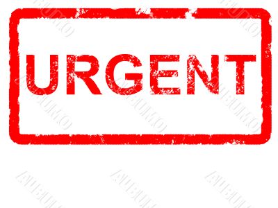 Grungey rubber stamp stating URGENT