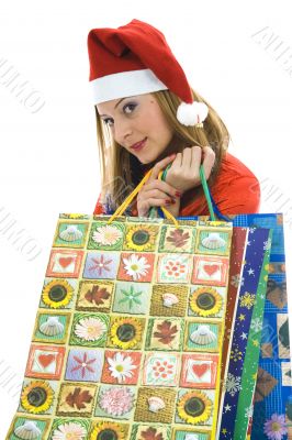 Beautiful woman with christmas decoration Beautiful woman with christmas decoration
