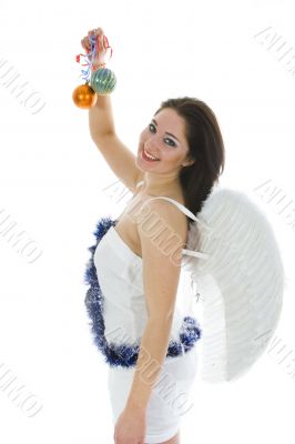 Beautiful woman with wings