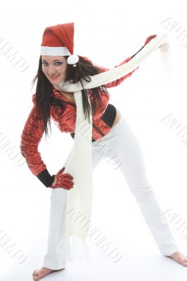 Beautiful woman with christmas decoration Beautiful woman with christmas decoration