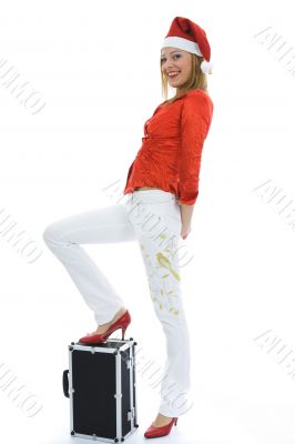 Beautiful woman with christmas decoration Beautiful woman with christmas decoration