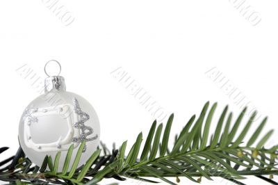 White christmas ball. White christmas ball.