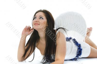 Beautiful woman with wings