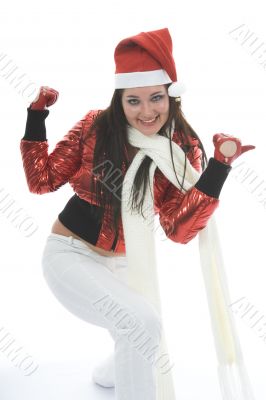 Beautiful woman with christmas decoration Beautiful woman with christmas decoration