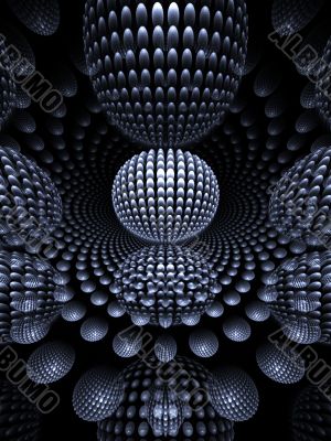 Fractal Abstract Background - 3d layered spheres