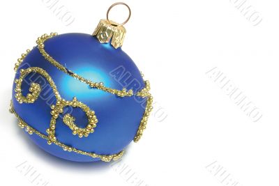 isolated Blue Xmas sphere