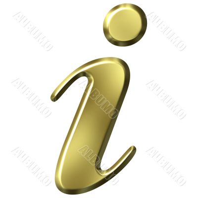 3D Golden Information Symbol