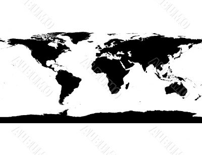 World map including Antarctica