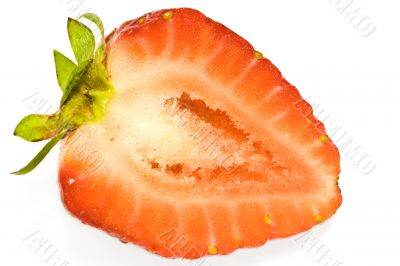 Close up of cut strawberry