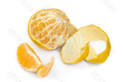 Naked and dressed - still lfe with tangerines