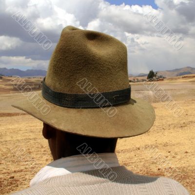 farmer in the andes