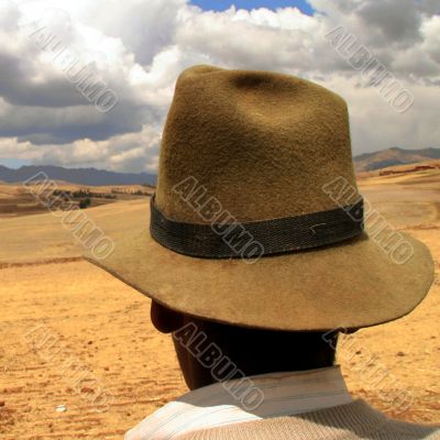 farmer in the andes