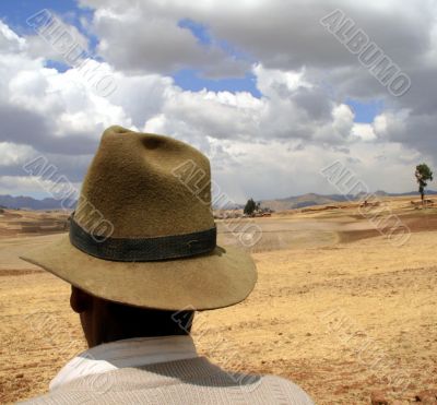 farmer in the andes