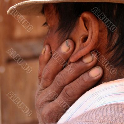 farmer in the andes