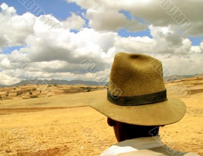 farmer in the andes