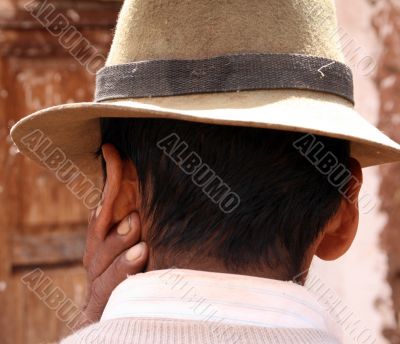 farmer in the andes