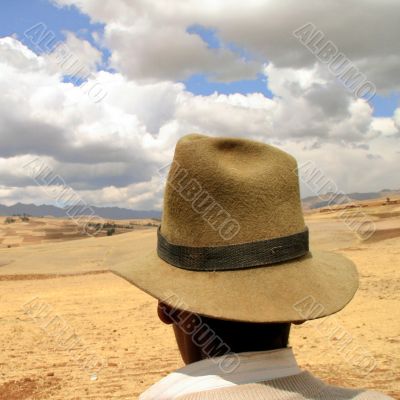 farmer in the andes